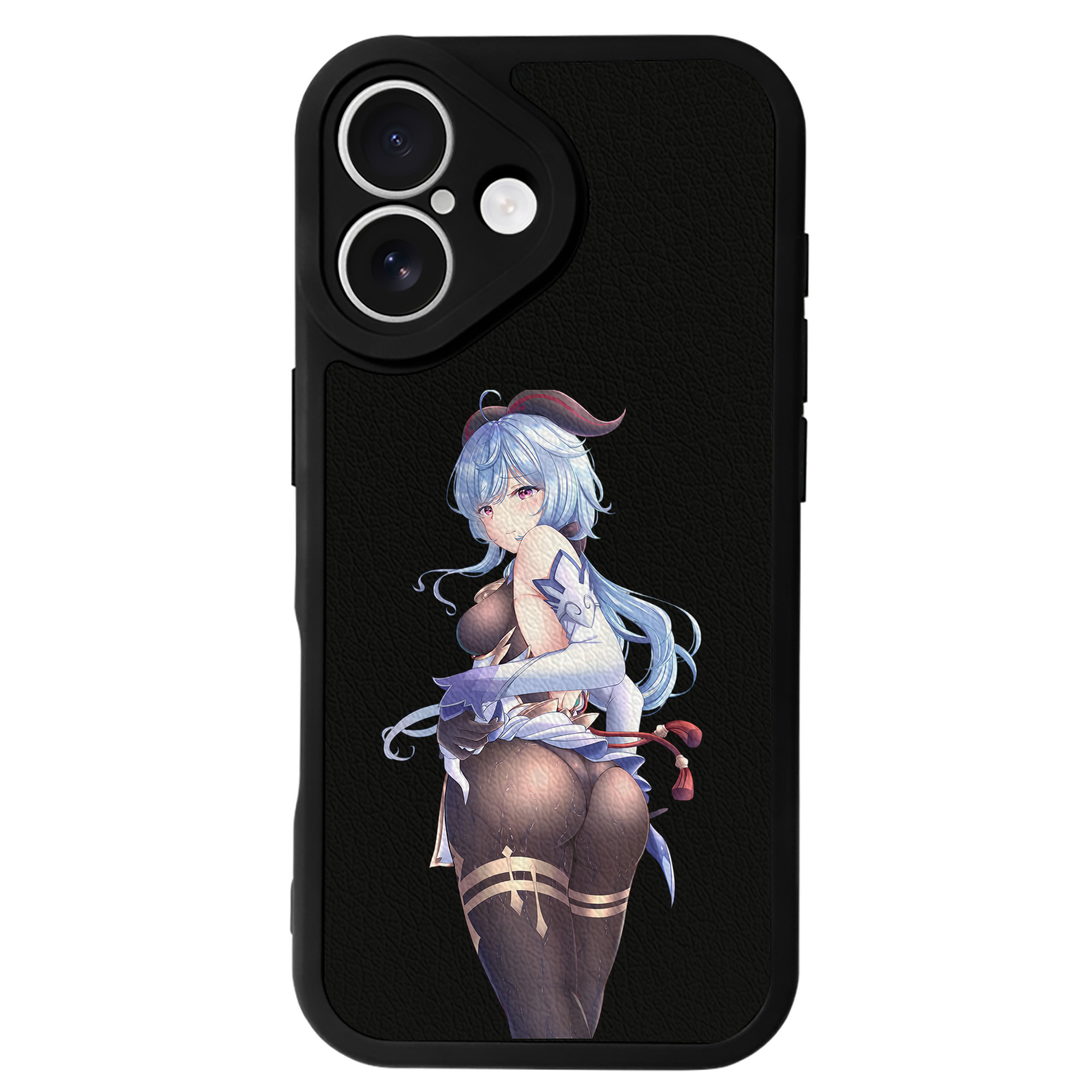 げんし神 甘雨 かんう genshin Ganyu 【iPhone 16シリーズ対応】シリコンスマホケース（レザー調） 材質：シリコン